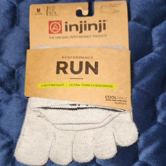 Injinji Performance Toesocks 1 Pair Yellow & Black Pair and 1 Gray Pair Size M - Picture 4 of 5